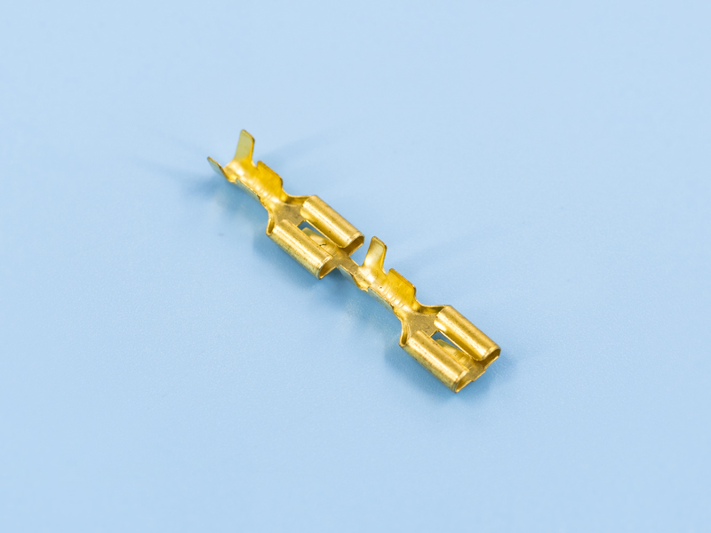 250卡扣插簧（底部），黃銅，直帶，原色（B04-01）