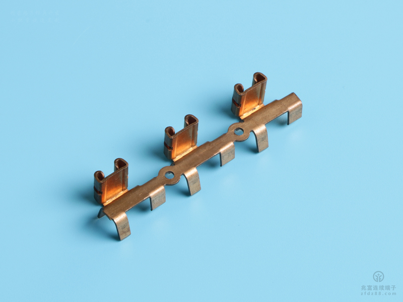 250折彎插簧，非標(biāo)定制，紫銅，橫帶，原色（B05-02）