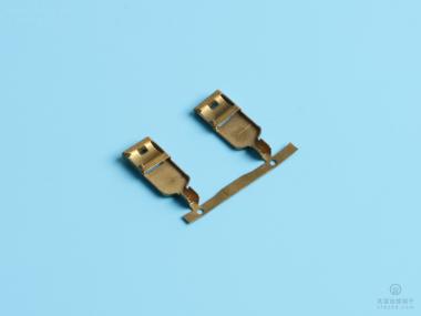 6.3/250方形插簧，黃銅，橫帶，原色（DN02-01）