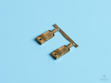 6.3/250方形插簧，黃銅，橫帶，原色（DN02-01）