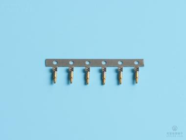 0.9單腳鍍金公端，紫銅，橫帶，鍍金(2U'')（OG06-01）