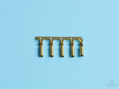 雙腳密封母端，黃銅，原色，橫帶（OM01-03）