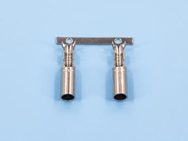 雙腳密封母端，黃銅，鍍鎳，橫帶（OM01-01）