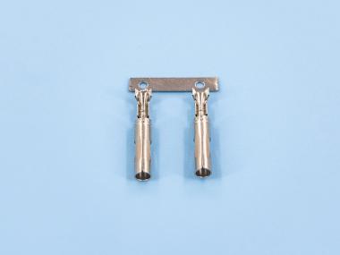 雙腳帶彈片密封母端，黃銅，鍍鎳，橫帶（OM03-01）