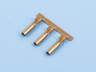 單腳密封母端，黃銅，原色，橫帶（OM06-05）