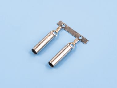 單腳密封母端，黃銅，鍍鎳，橫帶（OM06-04）