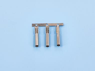 2.0/2.35/2.5雙腳鯊魚齒端子，黃銅，鍍鎳，橫帶（OM17-05）