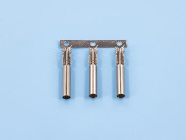 2.0/2.35/2.5雙腳鯊魚齒端子，黃銅，鍍鎳，橫帶（OM17-04）