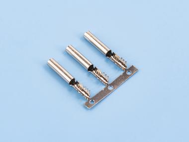 2.0雙腳鯊魚齒母端，黃銅，鍍鎳，橫帶（OM17-01）