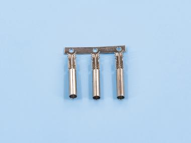 2.0雙腳鯊魚齒母端，黃銅，鍍鎳，橫帶（OM17-02）