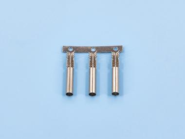 2.0雙腳鯊魚齒母端，黃銅，鍍鎳，橫帶（OM17-01）