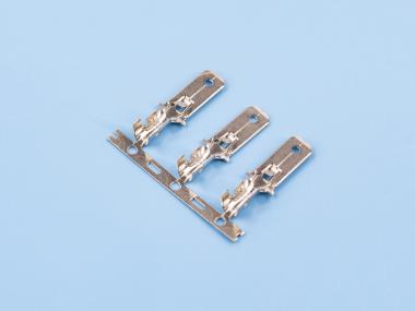 6.3*0.8雙層插片（帶卡扣），黃銅，鍍亮錫，橫帶（T07-01）