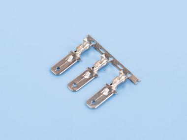 6.3*0.8雙層插片（帶卡扣），黃銅，鍍亮錫，橫帶（T07-01）