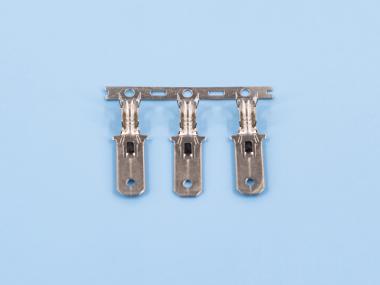 6.3*0.8雙層插片（帶卡扣），黃銅，鍍亮錫，橫帶（T07-01）