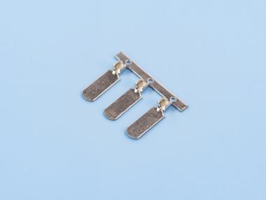 5.0電源插片，黃銅。鍍鎳，橫帶（T12-01）