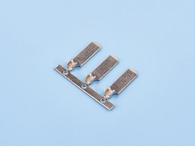 5.0電源插片，黃銅。鍍鎳，橫帶（T12-01）