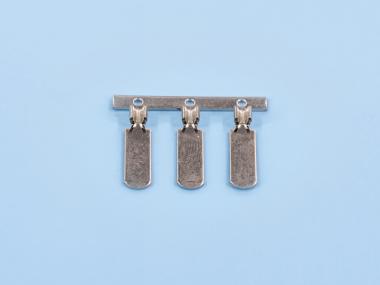 5.0電源插片，黃銅。鍍鎳，橫帶（T12-01）